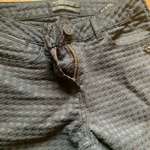 Maison scotch houndstooth black pants